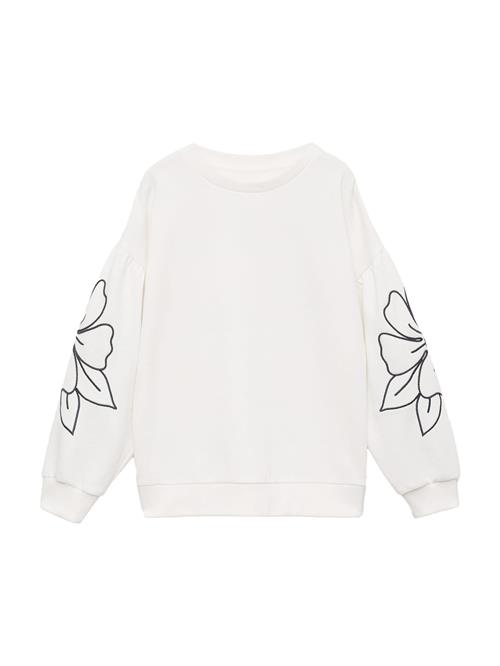 MANGO KIDS Sweatshirt 'PETUNIA'  sort / offwhite