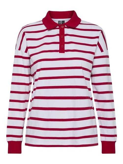 PIECES Shirts 'Amilie'  rød / hvid