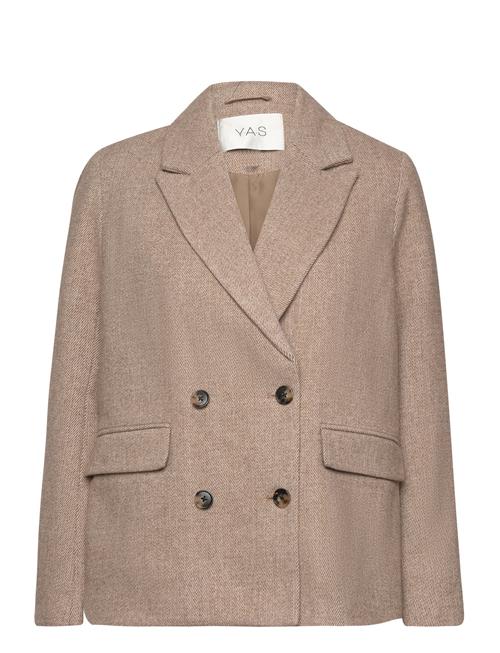 Yassummer Ls Wool Mix Blazer YAS Brown