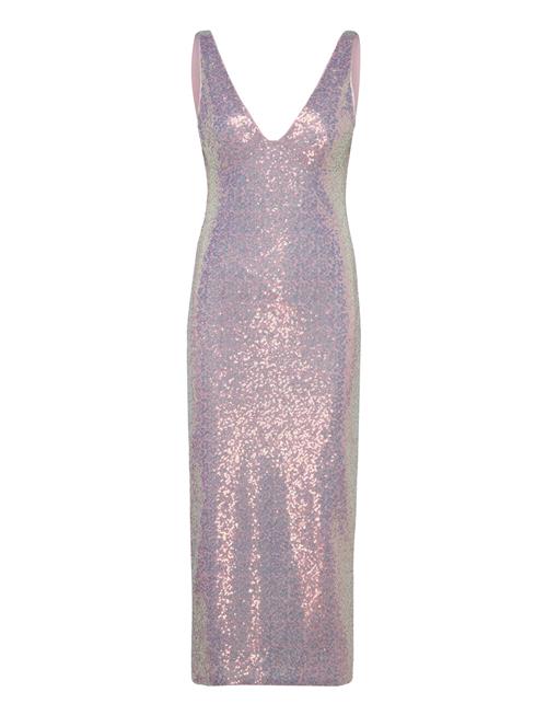 Sequin Low Cut Back Dress ROTATE Birger Christensen Pink