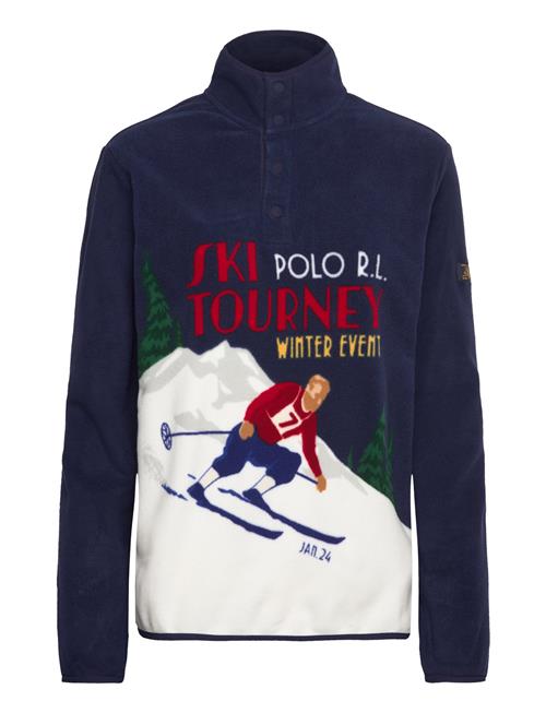 Ski-Print Fleece Pullover Polo Ralph Lauren Navy