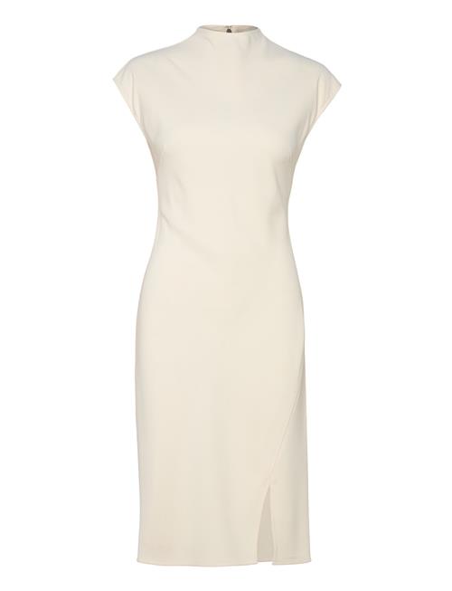 Heavy Crepe Ss Bodycon Dress Calvin Klein Cream