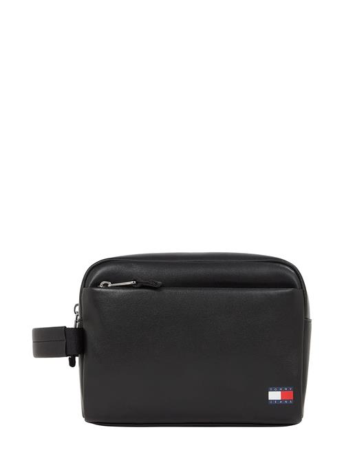 Tjm Heritage Leather Washbag Tommy Hilfiger Black