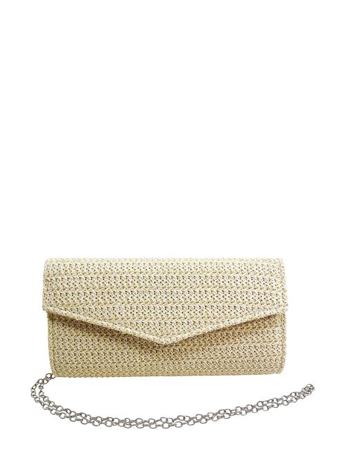 Nathalie Straw Clutch Natur Pipol's Bazaar White