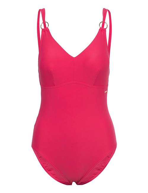 Womens Shaping Strappy 1 Piece Speedo Pink