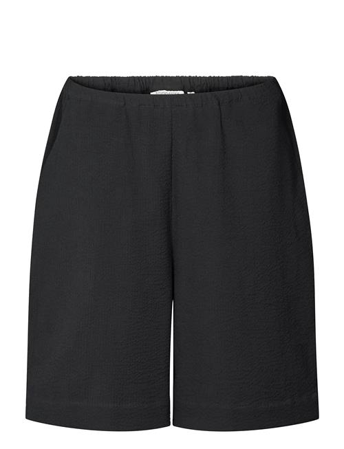 Norah Shorts - Seersucker STUDIO FEDER Black