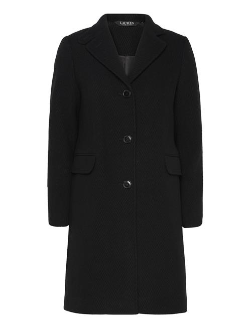 Wool-Blend Herringb Coat Lauren Ralph Lauren Black