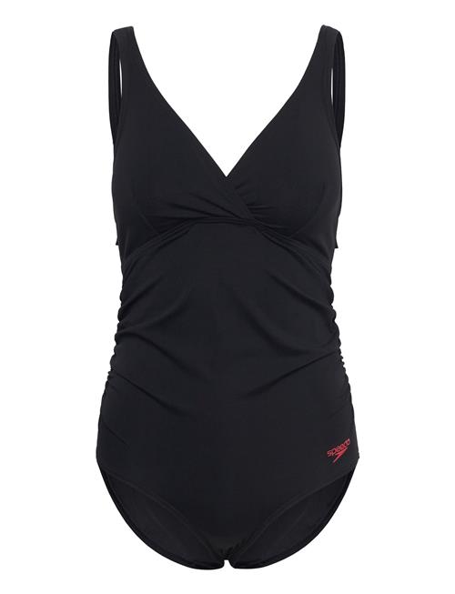 Womens V Neck Maternity U Back Speedo Black