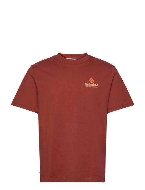 Illustrated Tree Logo Back Graphic Tee Timberland Burgundy