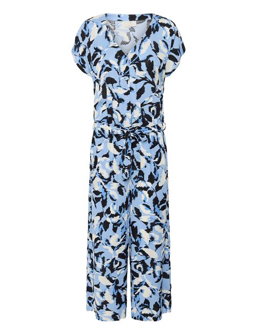 Kamira Plain Weave Jumpsuit Printed Kaffe Blue