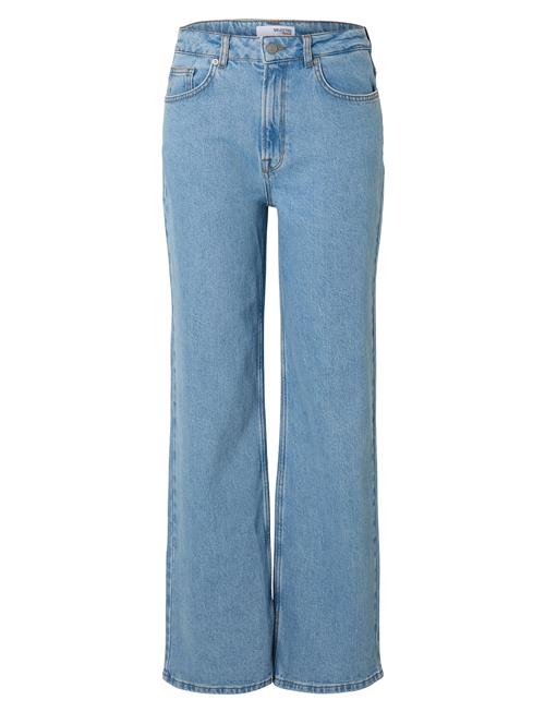 Slfalice Hw Wide Long Lig Blu Jeans Noos Selected Femme Blue