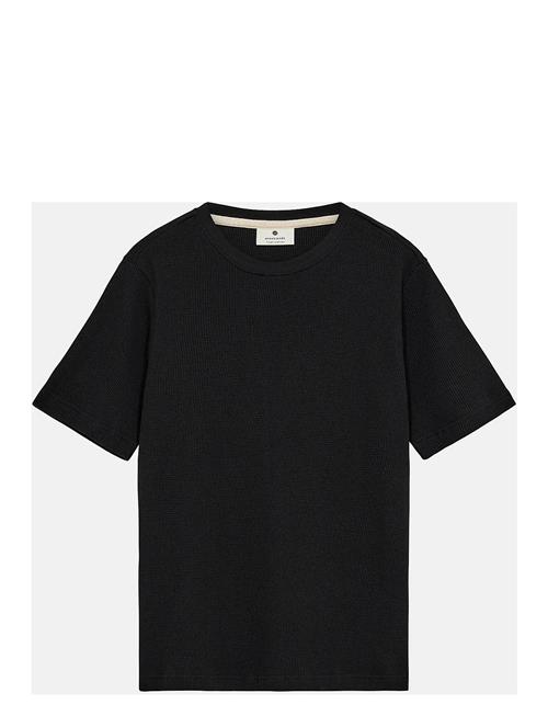 Akkikki S/S Waffle Tee Anerkjendt Black