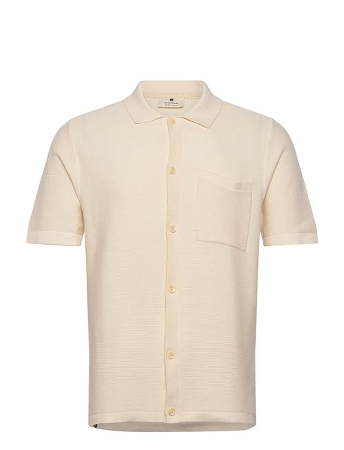 Aksvend S/S Knit Shirt Anerkjendt Beige