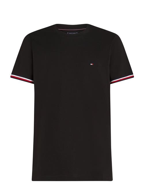 Global Stripe Cuff Tee Tommy Hilfiger Black