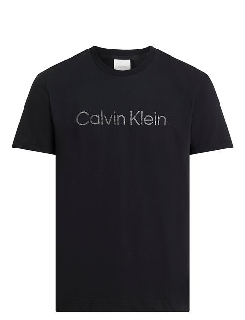 Textured Embroidery Logo T-Shirt Calvin Klein Black