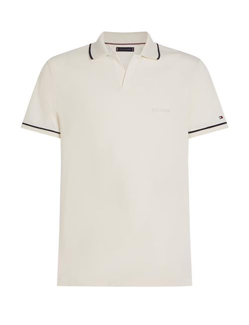 Open Collar Tipped Polo Tommy Hilfiger White