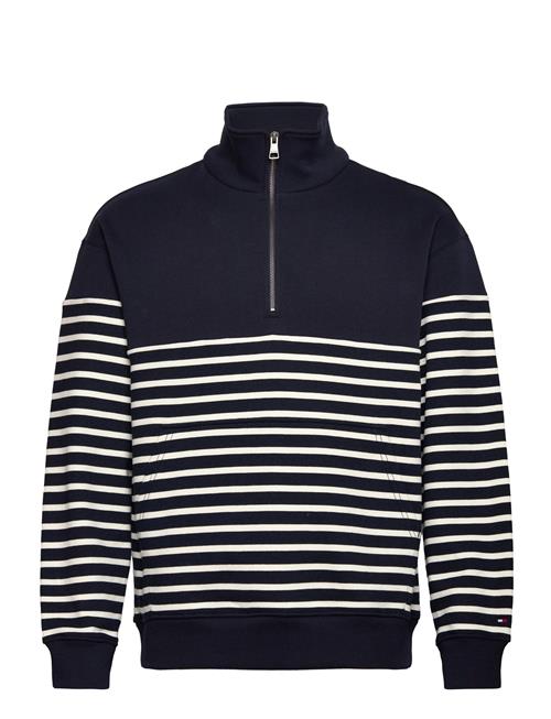 Placed Stripe 1/4 Zip Tommy Hilfiger Navy