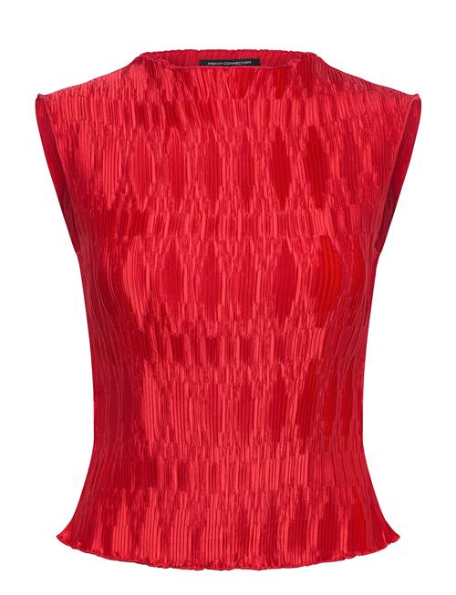 Moira Pleated S/Less Top French Connection Red