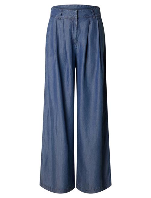 Slfjanna Hw Pleated Chambray Pant B Selected Blue