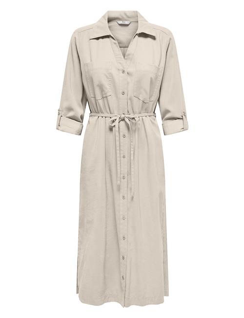 Onlaris Life Ls Belt Shirt Dress Cc Wvn ONLY Cream