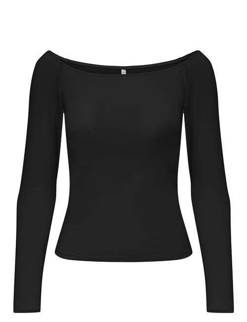 Onlglamour L/S Boat Neck Top Box Cc Jrs ONLY Black