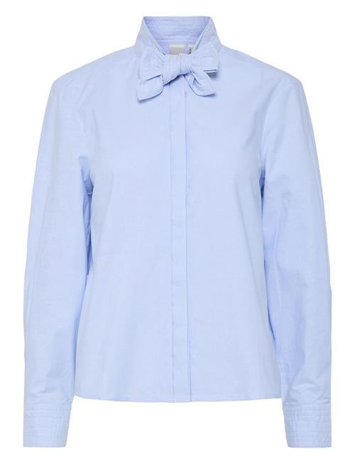 Yasoxa Ls Tie Neck Shirt S. YAS Blue