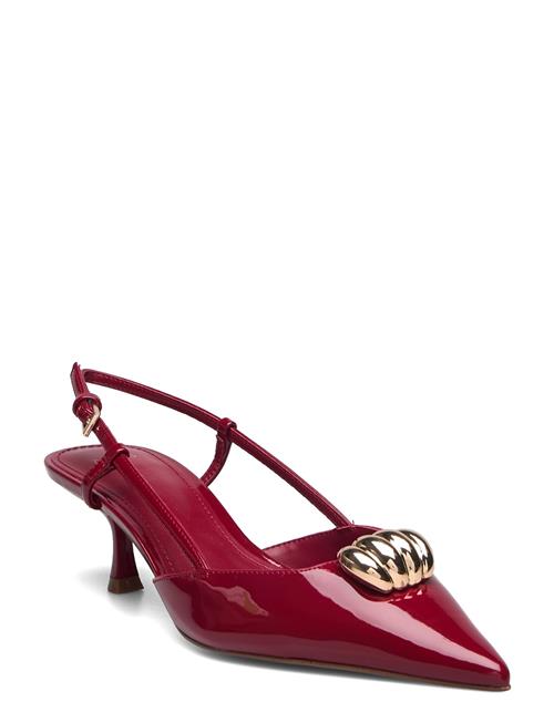 High-Heeled Shoes With Metallic Detail Mango Red