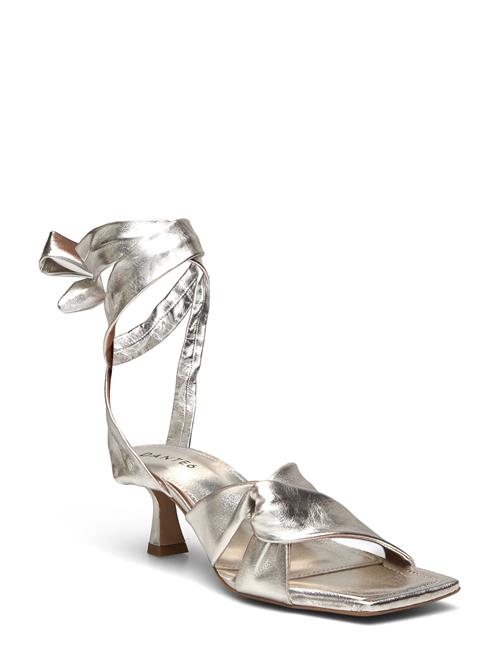 Dante6-Ziya Heeled Leather Sandals Dante6 Silver