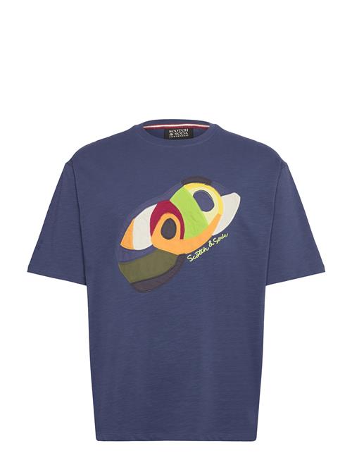 Loose Fit Applique T-Shirt Scotch & Soda Navy