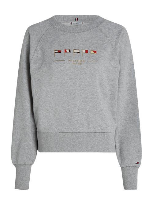 Se TOMMY HILFIGER Sweatshirt  gylden gul / grå-meleret / rød / hvid ved About You