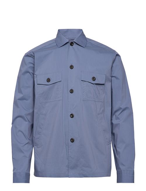 Men's Shirt: Casual Cotton & Nylon Eton Blue