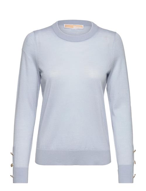 Merino Button Slv Ls Swtr Michael Kors Blue