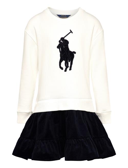 Big Pony Corduroy-Skirt Fleece Dress Ralph Lauren Kids Navy