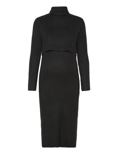 Mlsuniva June L/S Knit Midi Dress 2F Mamalicious Black