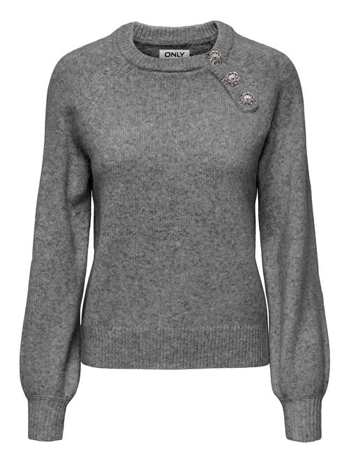 Onllauren Life Ls O-Neck Button Knt ONLY Grey