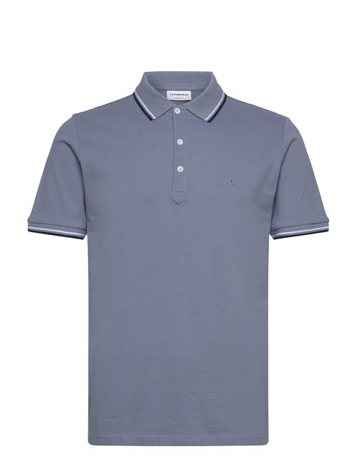 Polo Shirt With Contrast Piping Lindbergh Blue