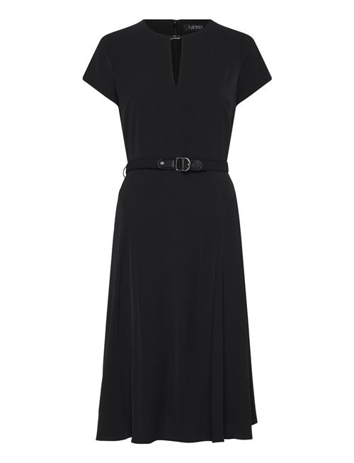 Belted Georgette Dress Lauren Ralph Lauren Black