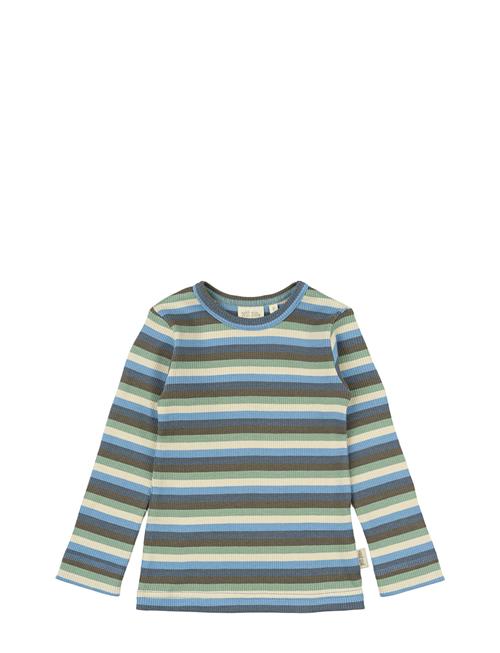 T-Shirt L/S Modal Multi Striped Petit Piao Patterned