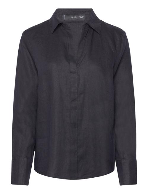 Linen 100 Shirt Mango Black