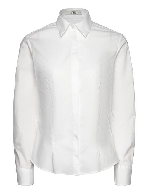 Fitted Cotton Shirt Mango White