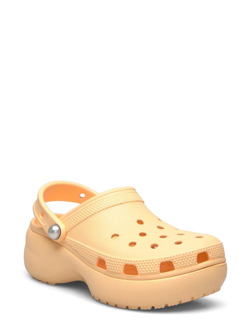 Classic Platform Pearl Clog Crocs Yellow