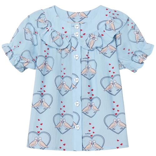Se Fliink Colombe Kortærmet Bluse Dream Blue Aop 4 Y  Blå  4 år  kvinde ved Babyshop