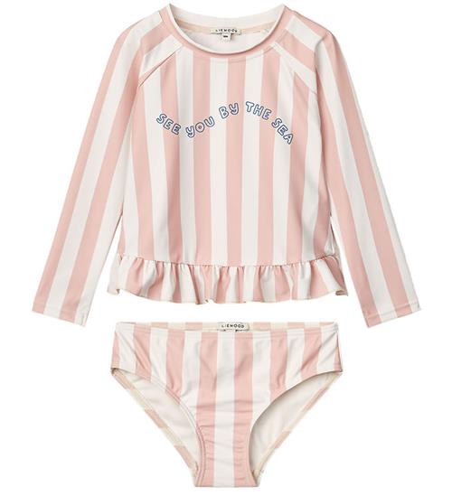 Liewood Badetøj - Dagny - UV40+ - STRIPE SORBET ROSE/CREME DE LA