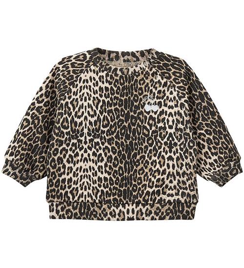 Sofie Schnoor Sweatshirt - Elissb - Light Brown Leopard m. Sølv