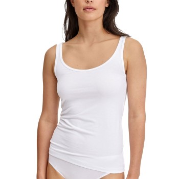 Calida Essential Cotton Tank Top Hvid bomuld X-Small Dame