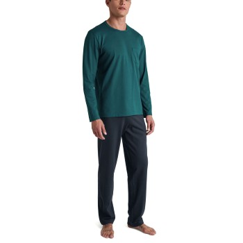 Calida Relax Essentials Pyjama Mørkgrøn  bomuld X-Large Herre