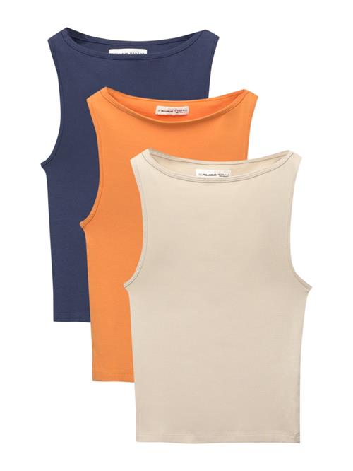 Pull&Bear Overdel  creme / navy / orange