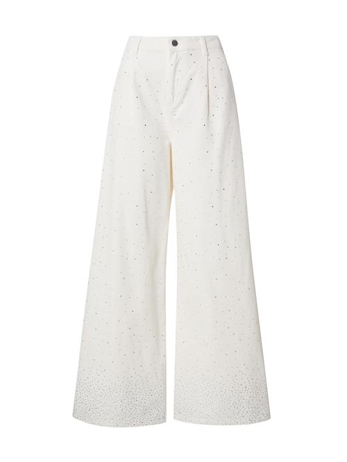 Liu Jo Jeans med lægfolder  sølv / white denim