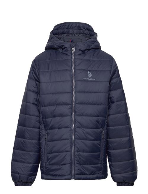 Uspa Hooded Quilted Jacket U.S. Polo Assn. Blue