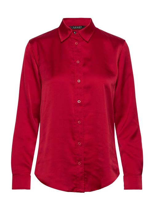 Classic Fit Satin Charmeuse Shirt Lauren Ralph Lauren Red